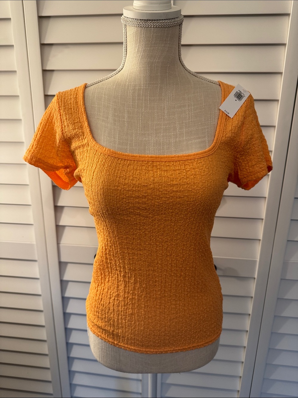 NWT Old Navy Square Neck Smocked Short Sleeve Top
